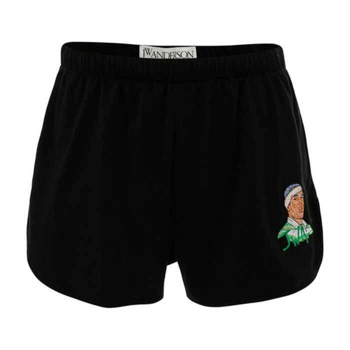 Embroidered Rugby Face Running Shorts