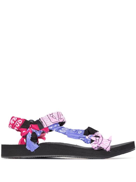 Arizona Love bandana-straps flat sandals - Pink