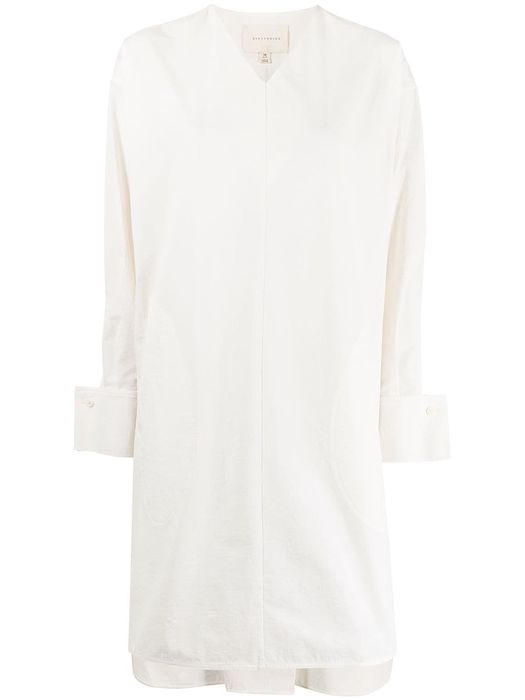 GIA STUDIOS long line V-neck blouse - White