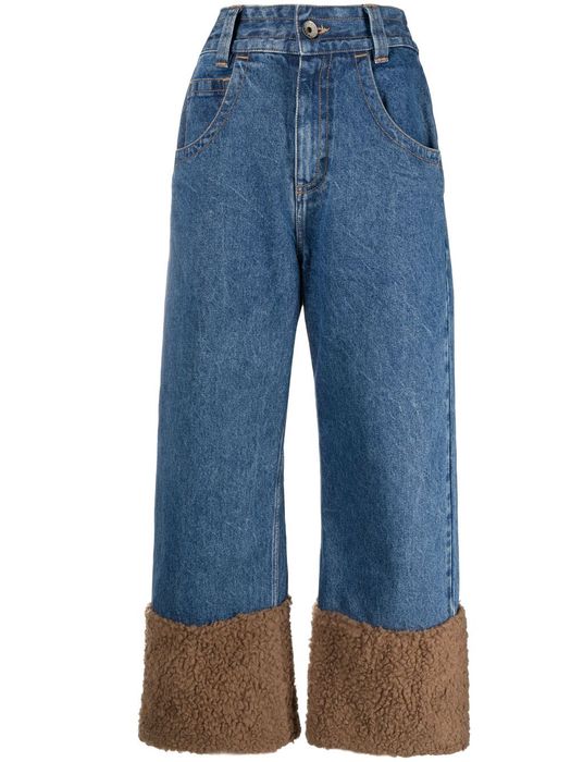 Opening Ceremony contrast-cuff straight-leg jeans - Blue