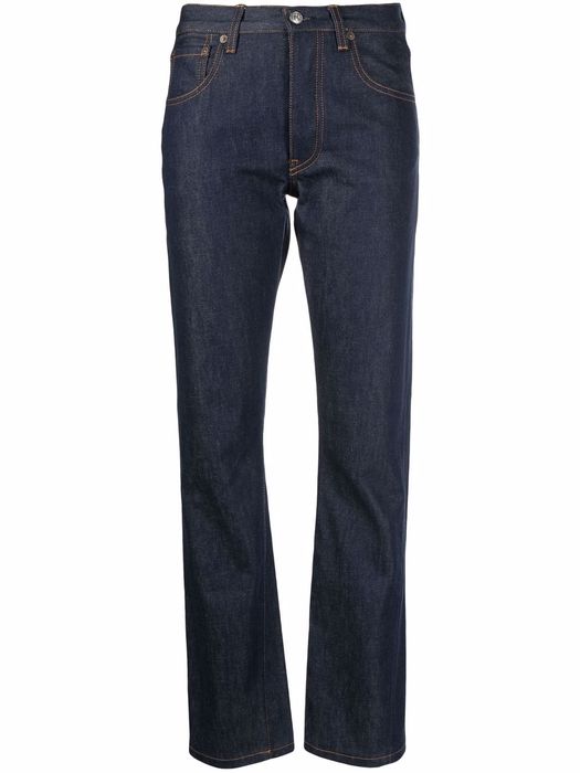 Victoria Beckham mid-rise straight-leg jeans - Blue