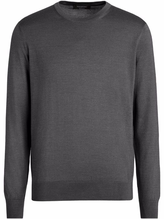 Ermenegildo Zegna crew neck cashmere-blend jumper - Grey