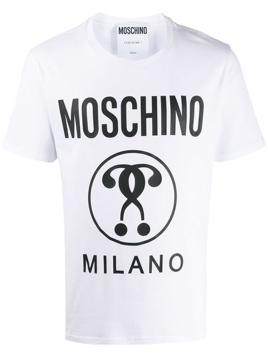 Moschino question mark logo T-shirt - White