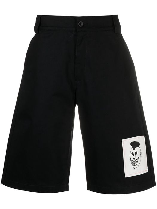 PACCBET logo-patch denim shorts - Black