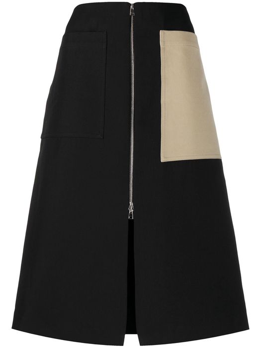 colville colour-block midi skirt - Black