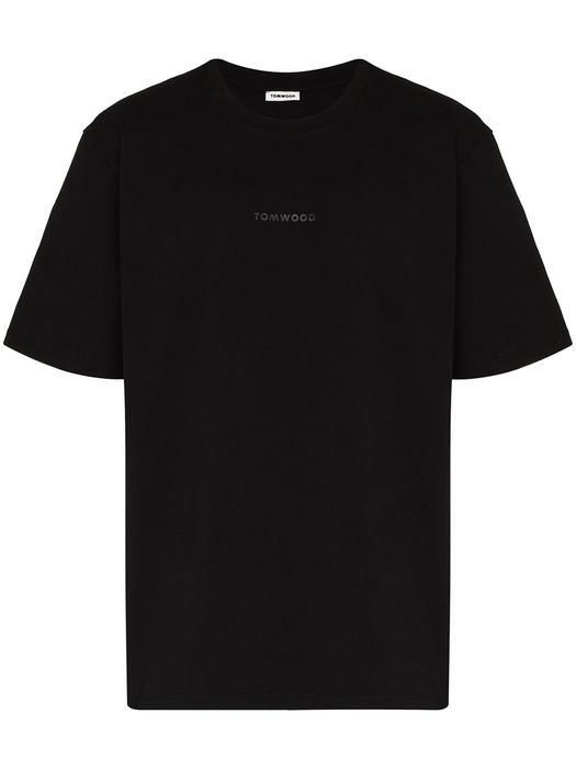 Tom Wood Audio2 logo-print T-shirt - Black