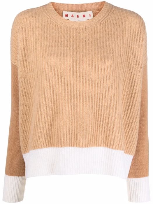 Marni two-tone cashmere sweater - Neutrals