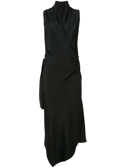 Peter Cohen Victor wrap-style silk dress - Black