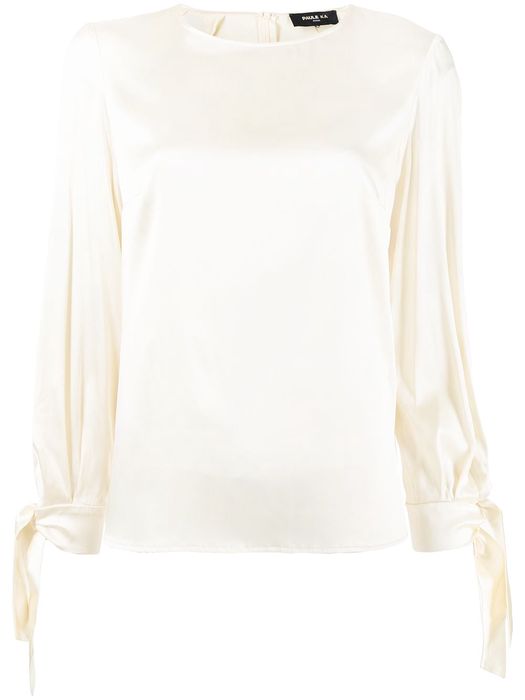 Paule Ka long-sleeve silk blouse - Neutrals