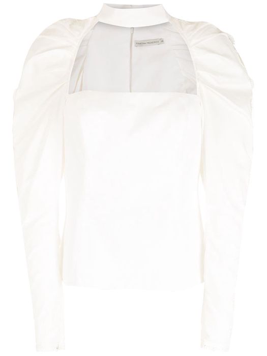 Martha Medeiros Mali puff-sleeves blouse - White