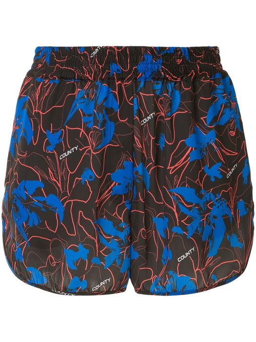 Marcelo Burlon County of Milan abstract floral-print shorts - Multicolour