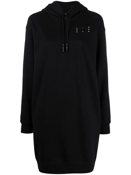 MCQ logo print hooded dress - Black