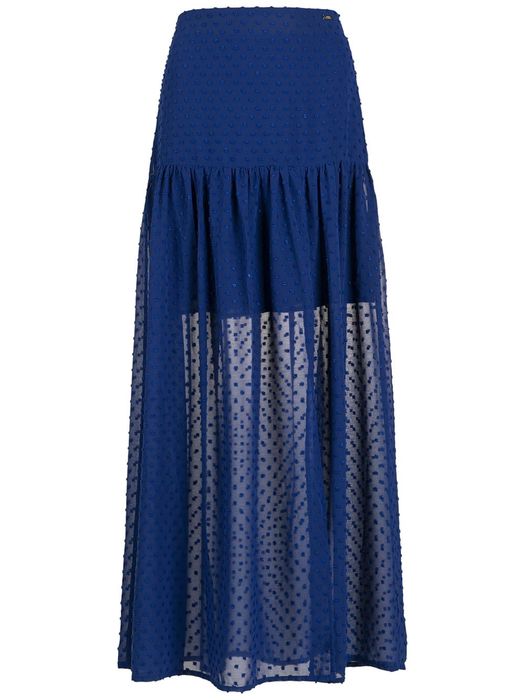 Armani Exchange long crepe A-line skirt - Blue