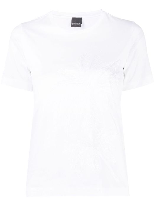 Lorena Antoniazzi embroidered cotton T-shirt - White