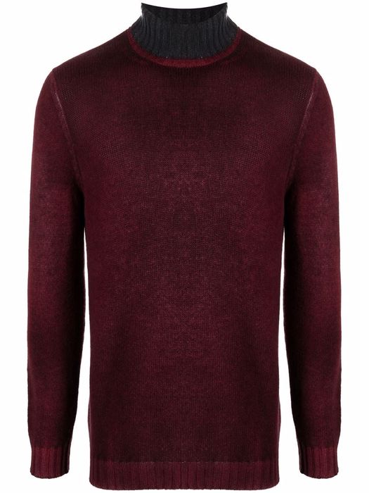 Avant Toi ribbed-knit roll-neck jumper - Red