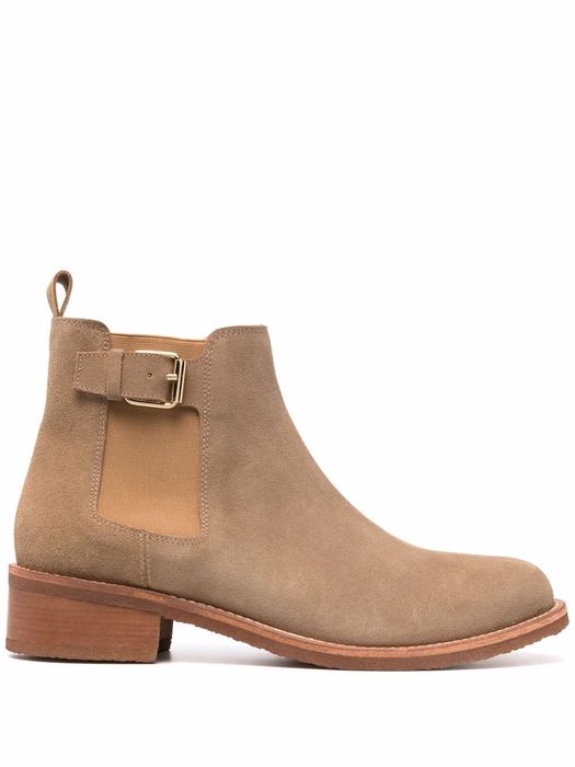 Tila March buckled leather ankle boots - Neutrals