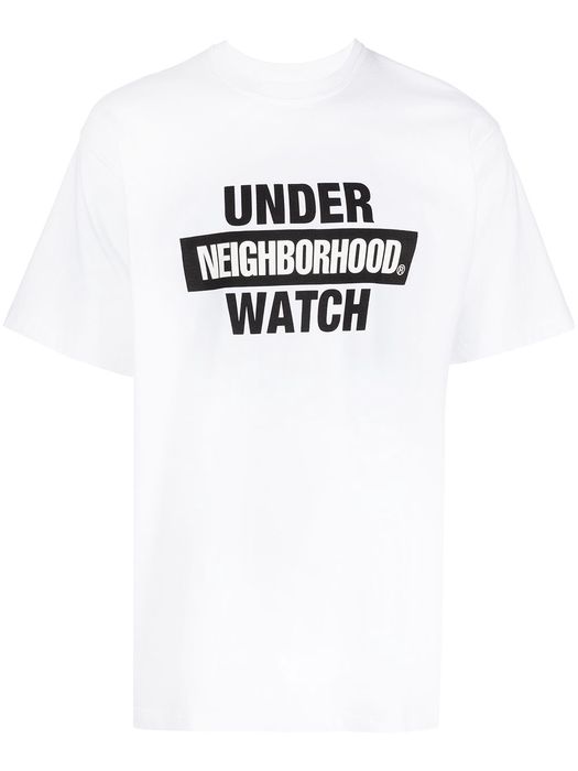 Neighborhood logo-print short-sleeved T-shirt - White