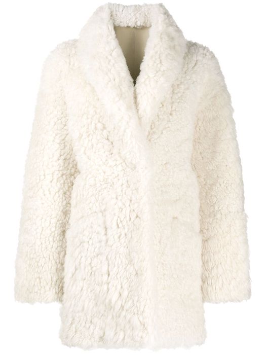 Amen shawl-collar coat - White