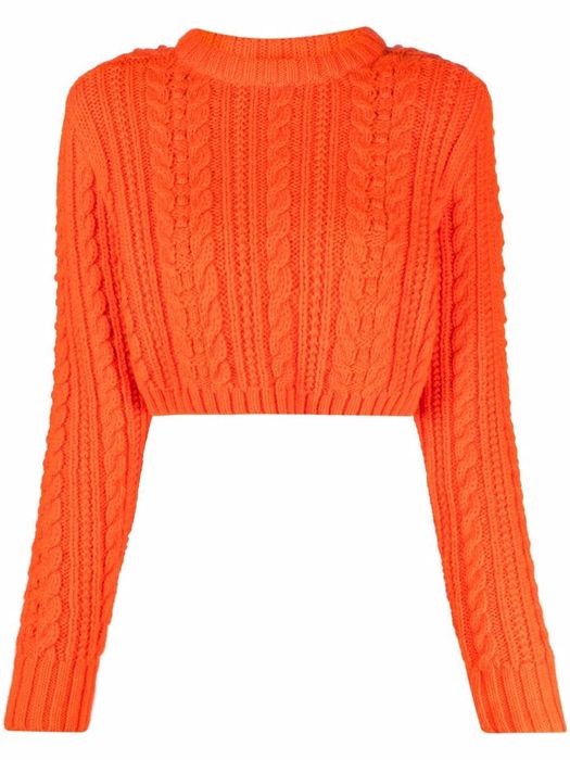 Philosophy Di Lorenzo Serafini cable-knit wool jumper - Orange
