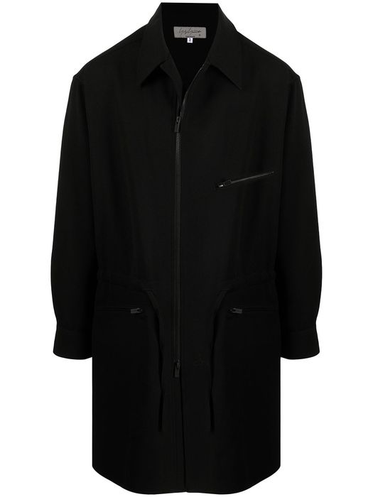 Yohji Yamamoto zip-up wool jacket - Black