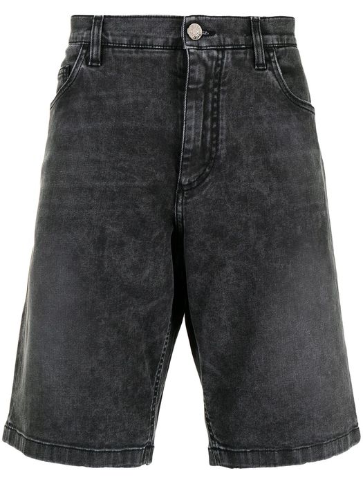 Dolce & Gabbana stonewash knee-length denim shorts - Grey