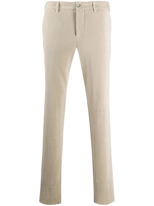 Pt01 corduroy straight-leg trousers - Neutrals