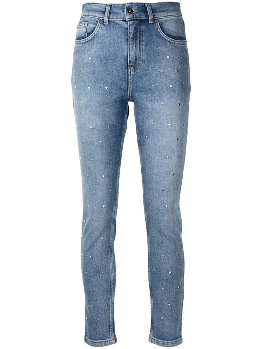 TWINSET crystal-embellished jeans - Blue