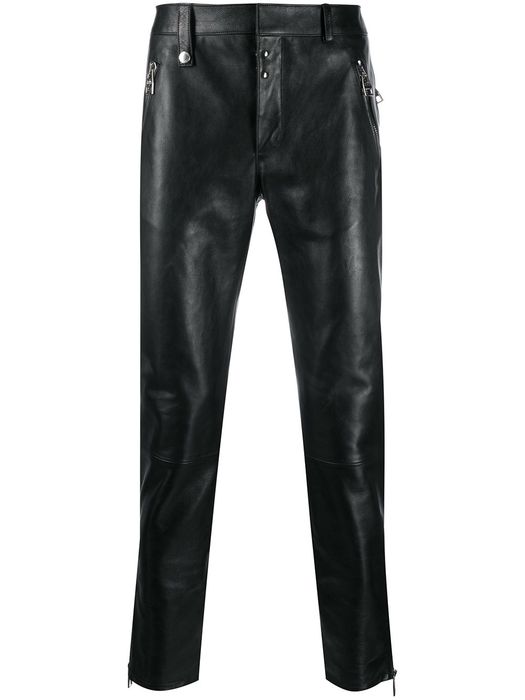 Alexander McQueen mid-rise straight-leg trousers - Black