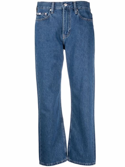 Calvin Klein Jeans high-waisted straight-leg jeans - Blue