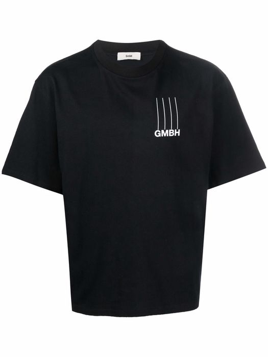 GmbH logo-print short-sleeved T-shirt - Black