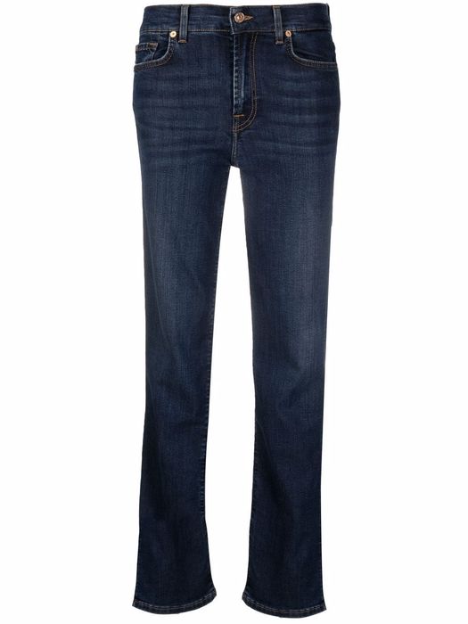7 For All Mankind high-rise straight-leg jeans - Blue