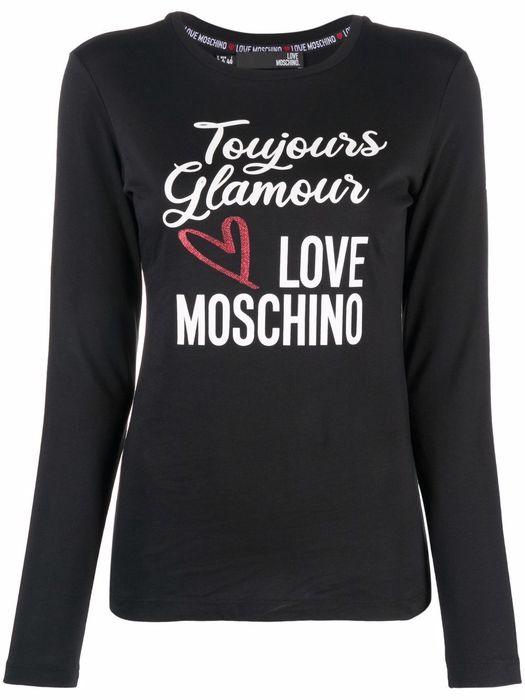 Love Moschino logo-print T-shirt - Black