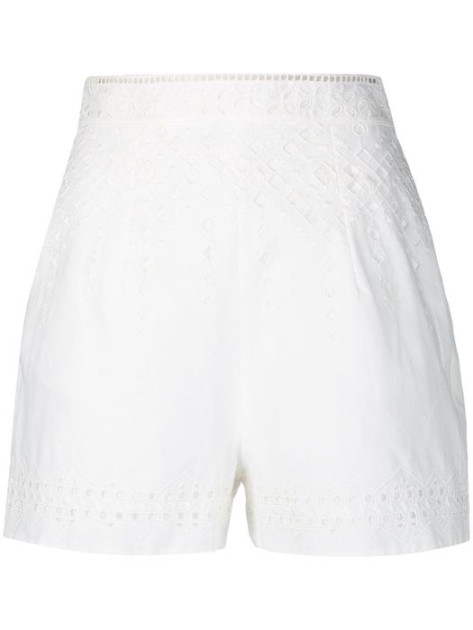 Ermanno Scervino embroidered high-waist shorts - White