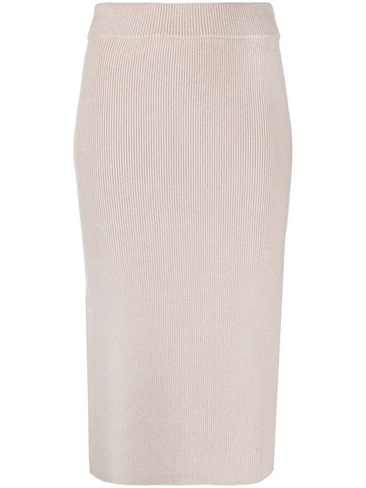 izzue ribbed-knit pencil skirt - Neutrals