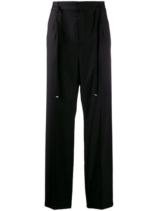 Saint Laurent belted tailored trousers - Black