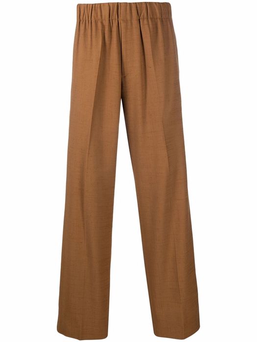 SANDRO elasticated wide-leg trousers - Brown