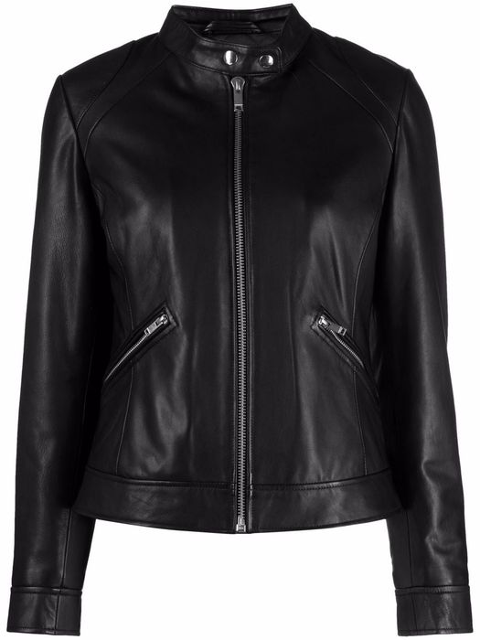 DONDUP zip-up leather jacket - Black