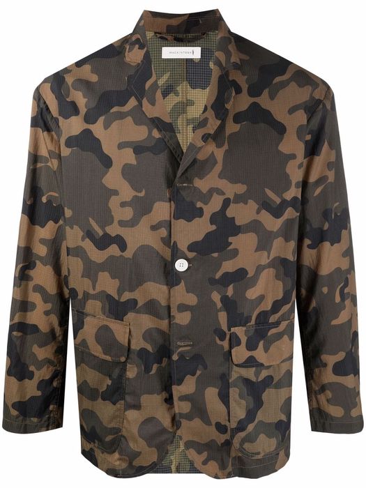 Mackintosh Captain camouflage-print jacket - Green