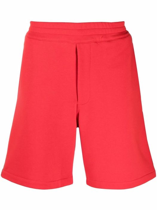 Alexander McQueen side logo stripe shorts - Red