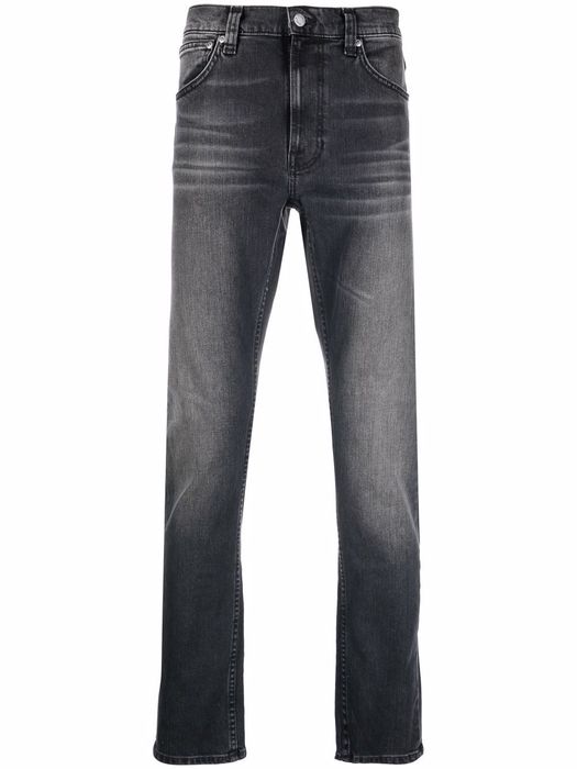 Nudie Jeans dark-wash straight-leg jeans - Black