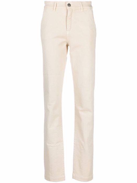 Federica Tosi high-rise slit-detail jeans - White