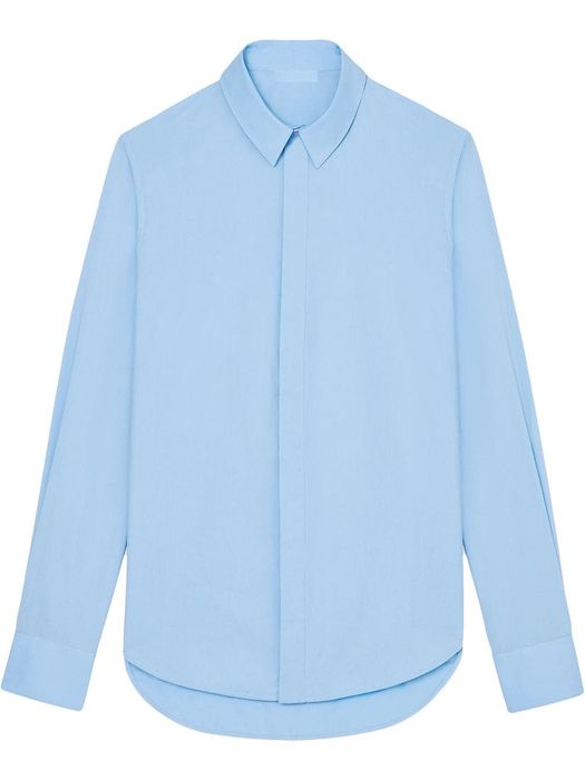 WARDROBE.NYC concealed fastening cotton shirt - Blue