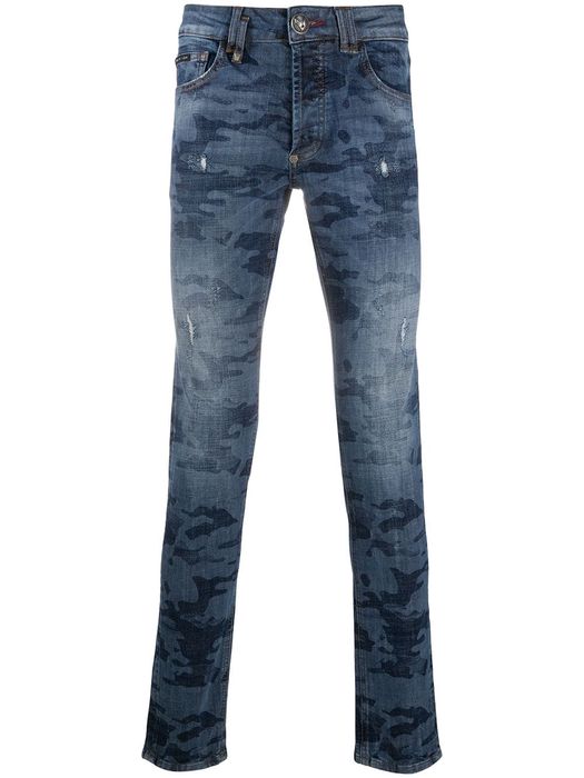 Philipp Plein Istitutional super straight jeans - Blue