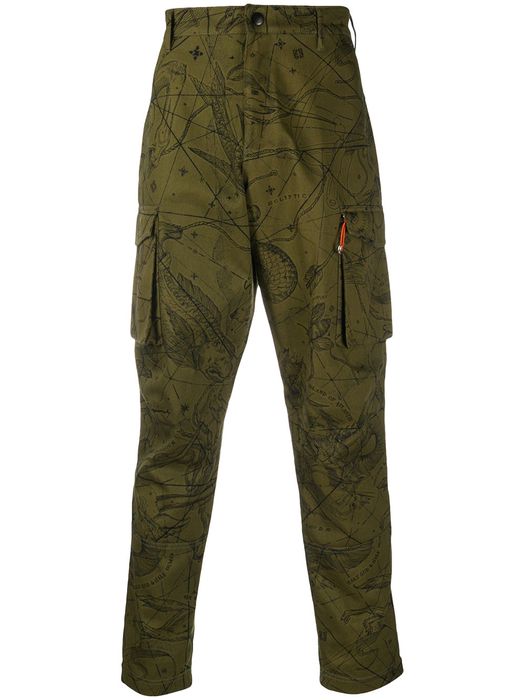 Givenchy astral printed cargo trousers - Green