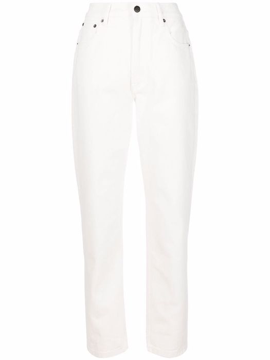 12 STOREEZ high-waisted straight jeans - White