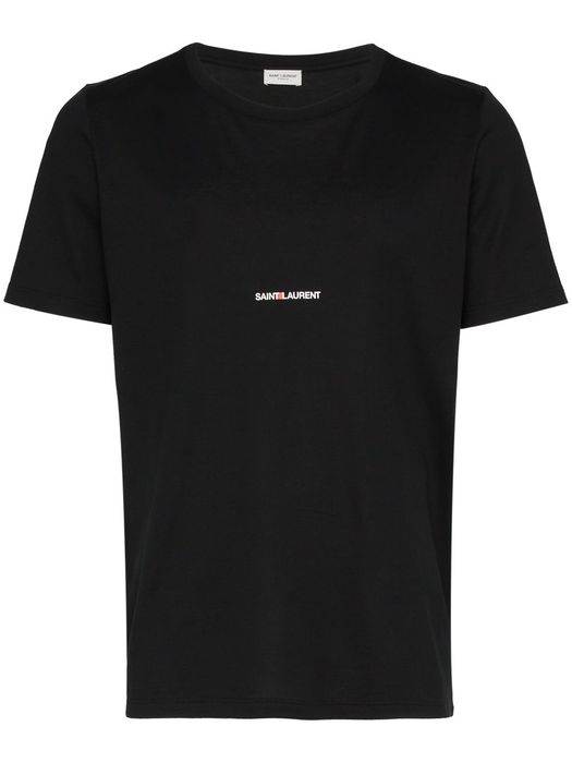 Saint Laurent logo print T-shirt - Black