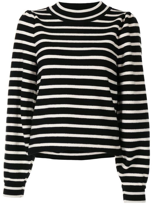 Goen.J striped pattern jumper - Black