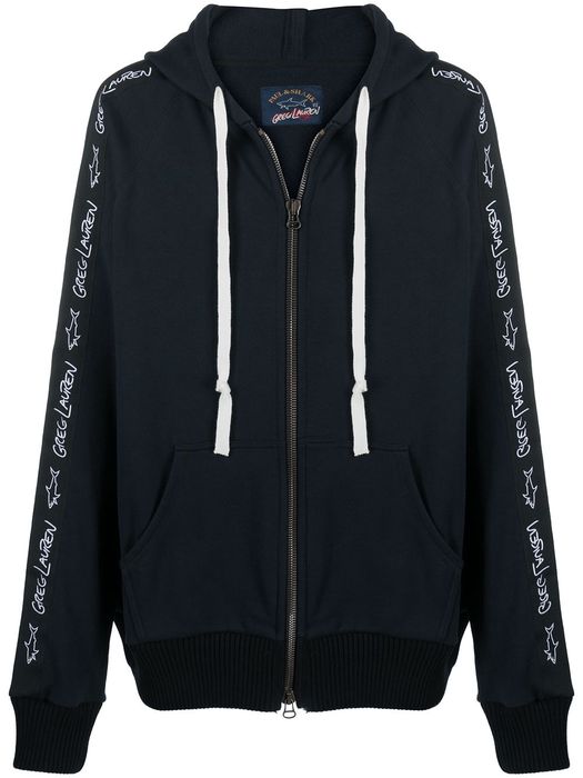 Paul & Shark logo drawstring hoodie - Blue
