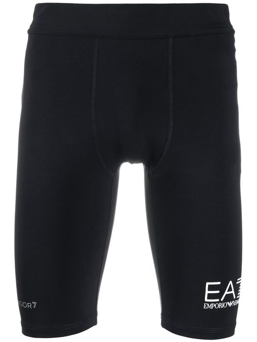 Ea7 Emporio Armani stretch cycling shorts - Black