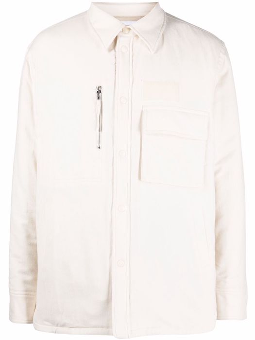 Helmut Lang multi-pocket quilted shirt jacket - Neutrals